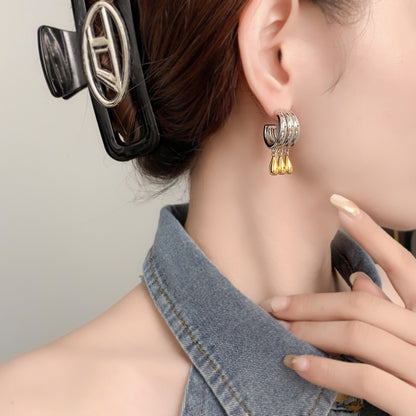 Fresh on the Scene at Buy Center: Fashion Multi-layer C- Shaped Eardrops Stud Earrings Special-interest Design