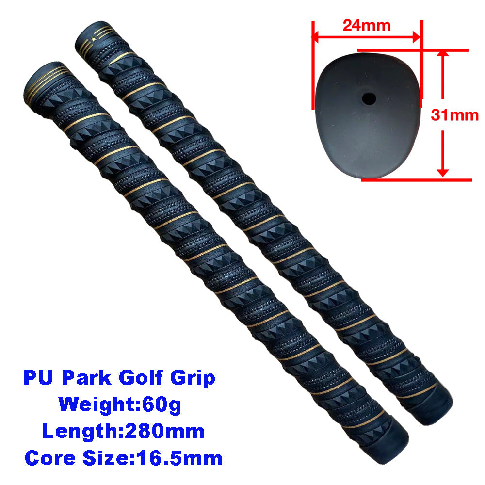 Hot New Items at Buy Center: Park Golf Grip Pu Leather Diamond Winding Non-slip Black With Gold