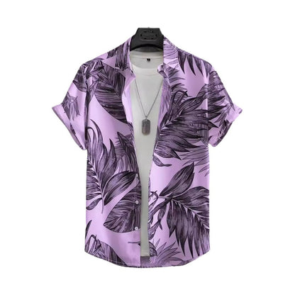 Camisa informal holgada con estampado 3D para hombre