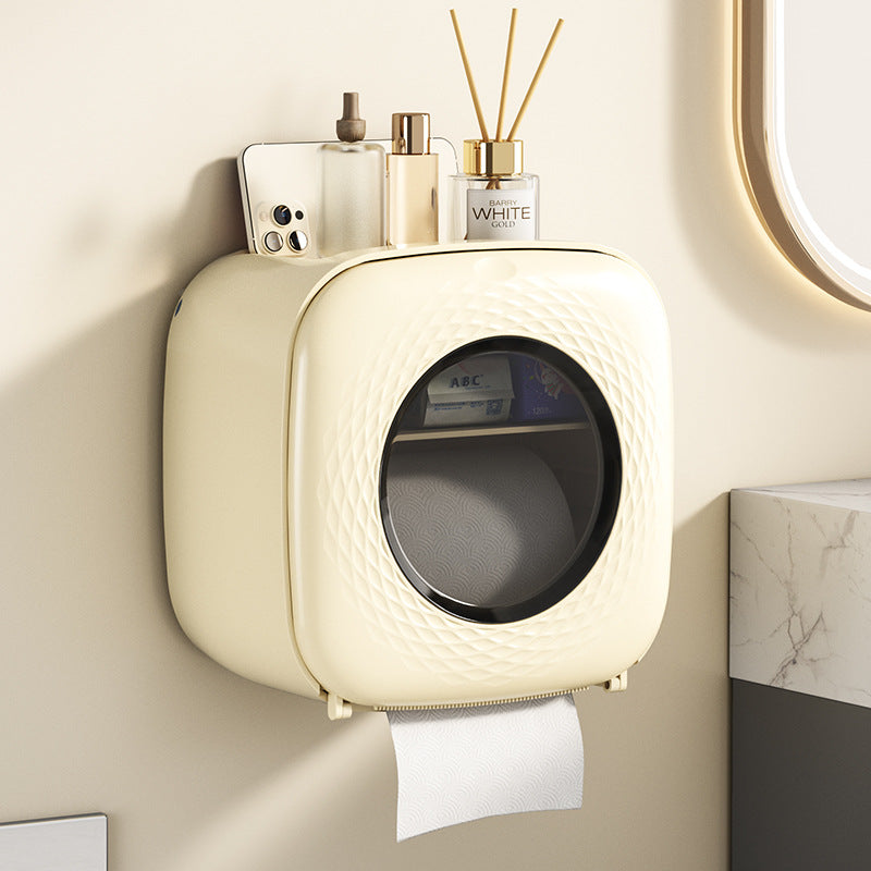 Newly Released at Buy Center: Toilet Tissue Box Toilet Punch-free Wall-mounted Tissue Box