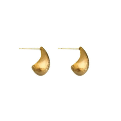 Newly Arrived at Buy Center: Special-interest Design Brushed Small Water Drop Bean-shaped Stud Earrings