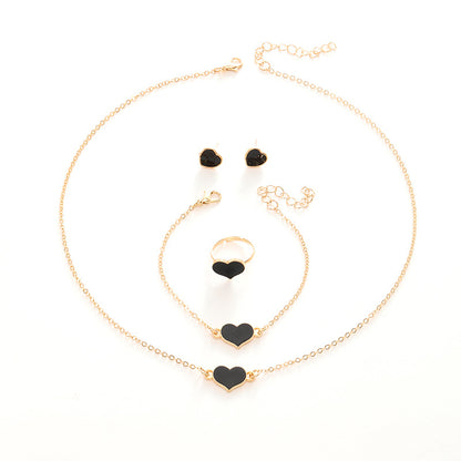 New Simple Love Jewelry Women's Fashion Necklace Suit