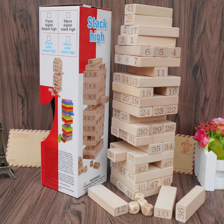 Hot New Items at Buy Center: Children's Jenga Board Game Building Blocks Parent-child Interaction Toys