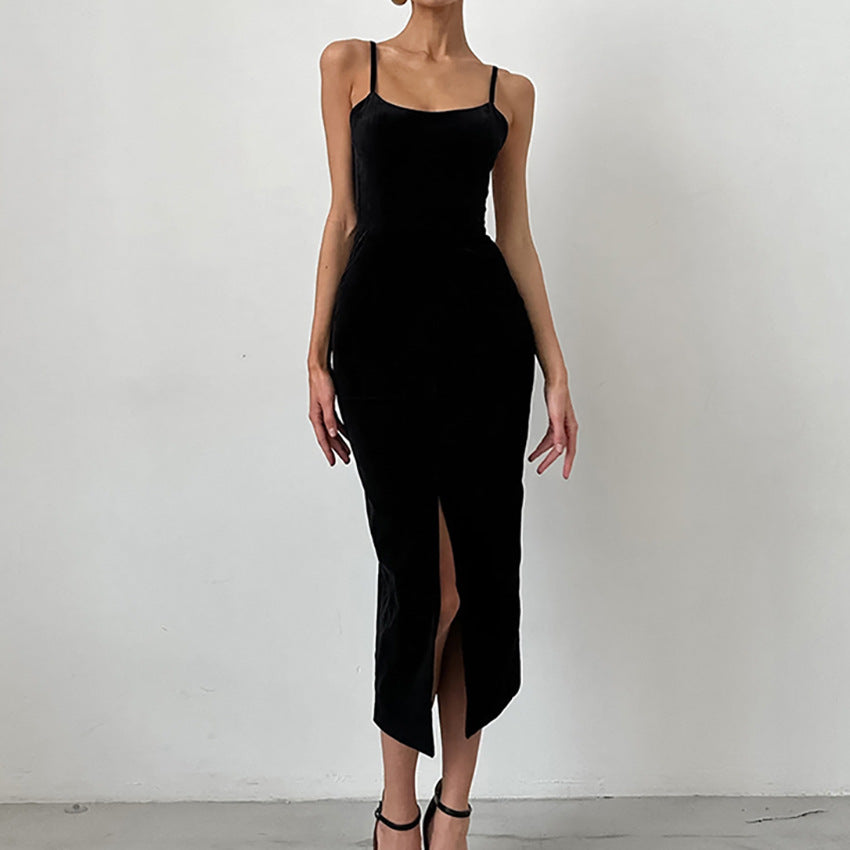 Just Arrived at Buy Center: Women's Hepburn Style Black Camisole Dress Black