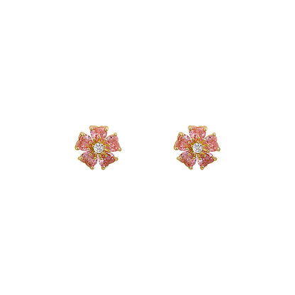 Fresh Arrivals at Buy Center: Flower Stud Earrings For Women Sterling Silver Needle