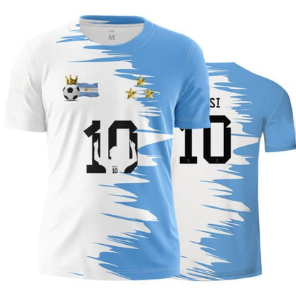 Just Arrived at Buy Center: World Cup European Cup Soccer Uniform 3D Printed Short Sleeve Jersey Argentina 2