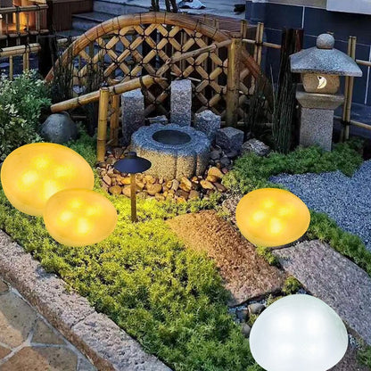 Fresh Arrivals at Buy Center: Solar Pebble Imitating Stone Lawn Lamp