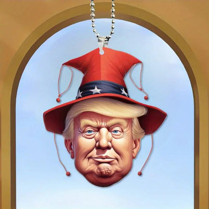 Fresh on the Scene at Buy Center: Creative Personality Trump Acrylic Pendant Backpack Ornaments Picture Color