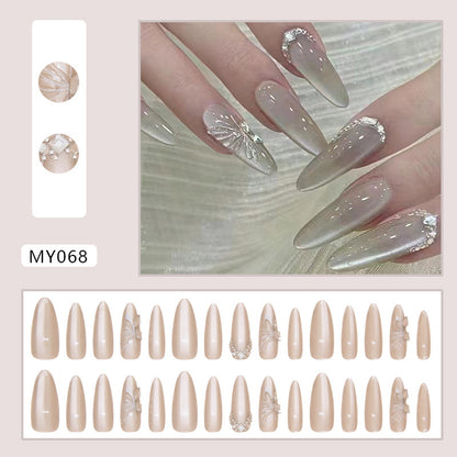 Trending Now at Buy Center: Cold Cat's Eye Butterfly Manicure High-grade Wedding Internet Celebrity Wear Nail Tip Butterfly Cat's Eye Glue