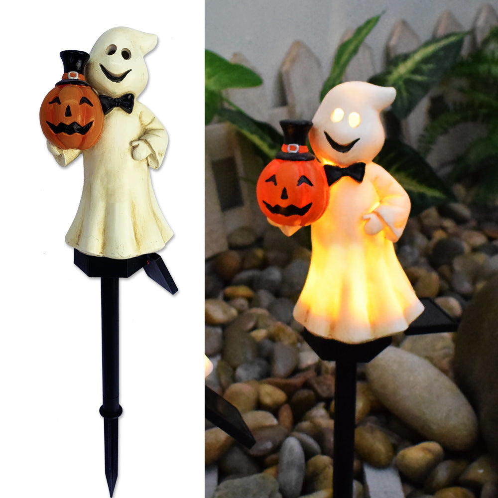 Hot New Items at Buy Center: Solar Halloween Outdoor Creative Atmosphere Pumpkin Lamp Pumpkin Ghost