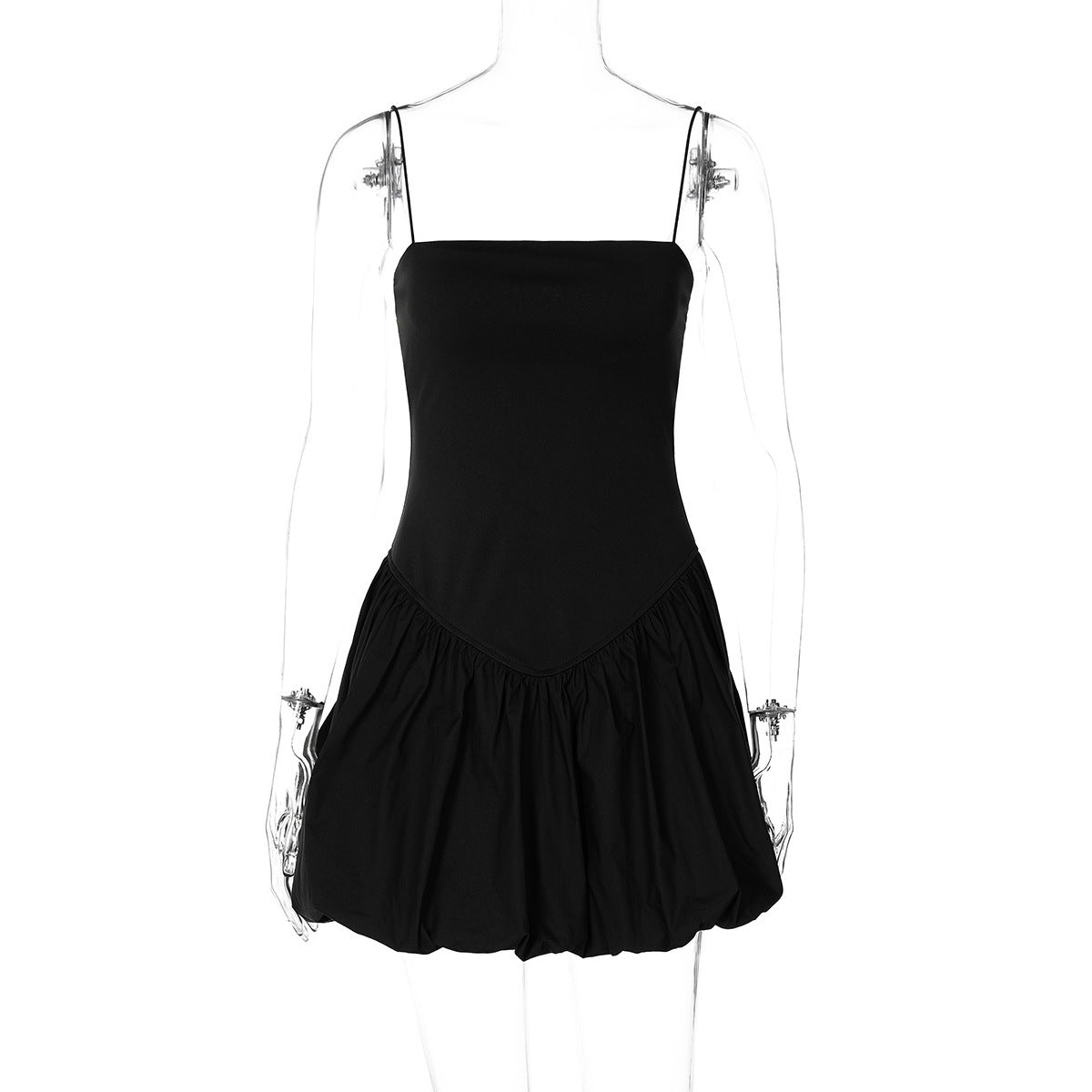 Newly Arrived at Buy Center: Tube Top Off-neck Waist Slimming Sling Dress Black