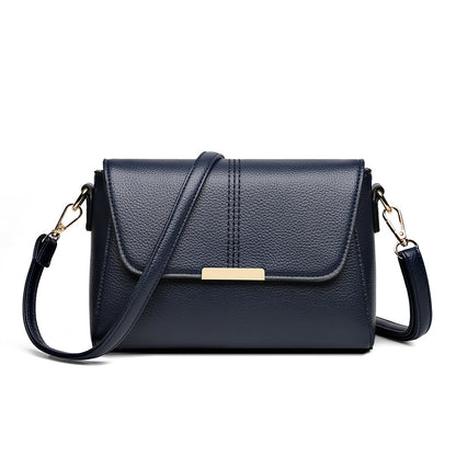 New Retro Women's High-grade Messenger Shoulder Bag Dark Blue