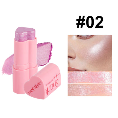 Now Available at Buy Center: Blusher Highlighter Facial Brightening Contour Stick Heart Pearl Blush Stick 02