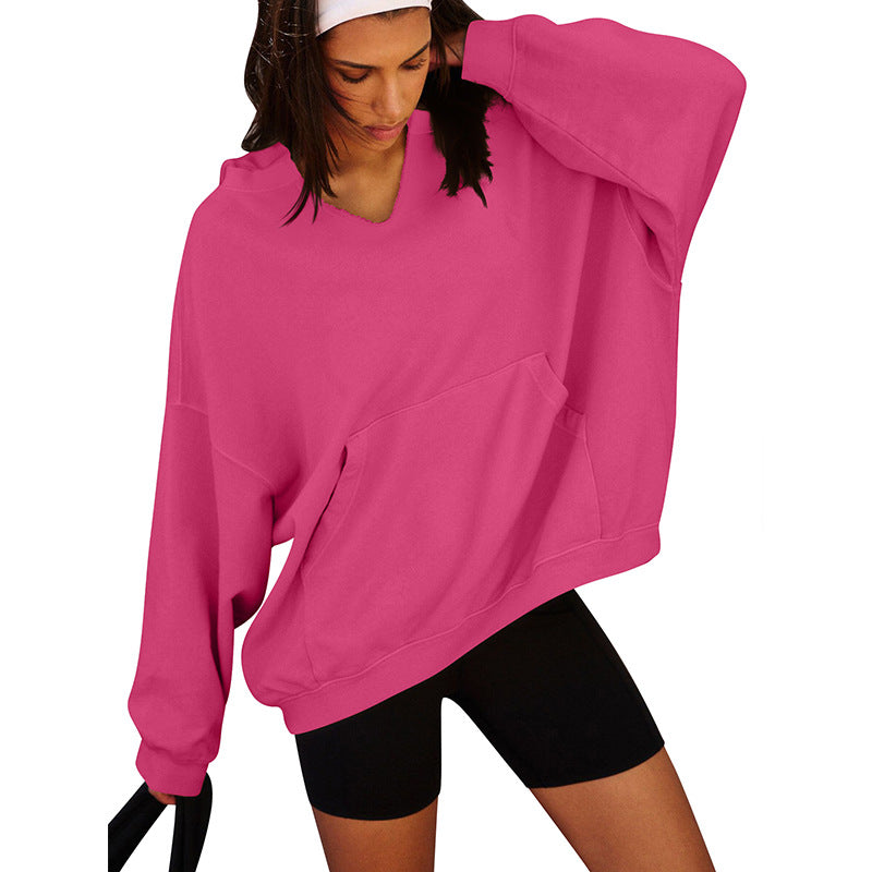 Just Arrived at Buy Center: Women's Oversized Casual Hooded Pocket Sweatshirt