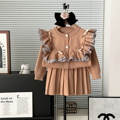 Just Arrived at Buy Center: Internet Celebrity Ruffled Bow Little Princess Suit