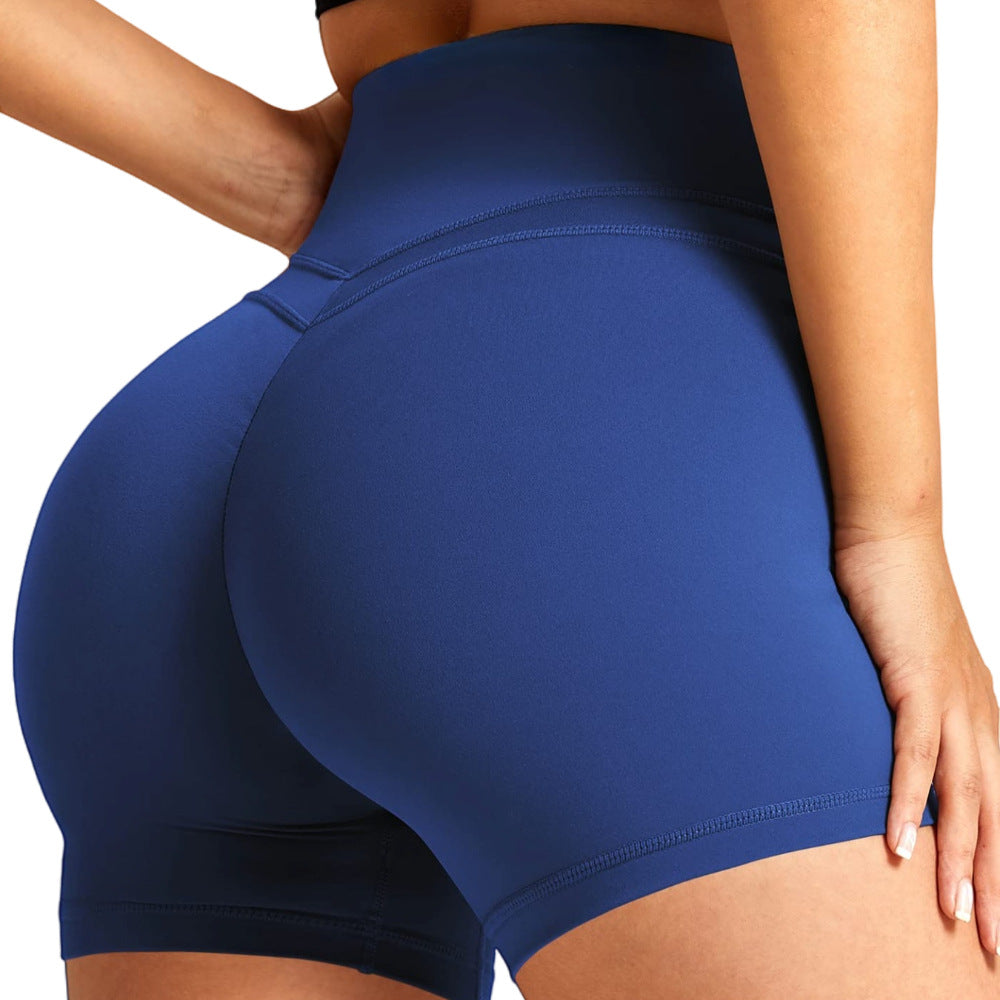 Hot New Items at Buy Center: Seamless Yoga Shorts Fitness Pants Skinny Running Sports Sapphire Blue