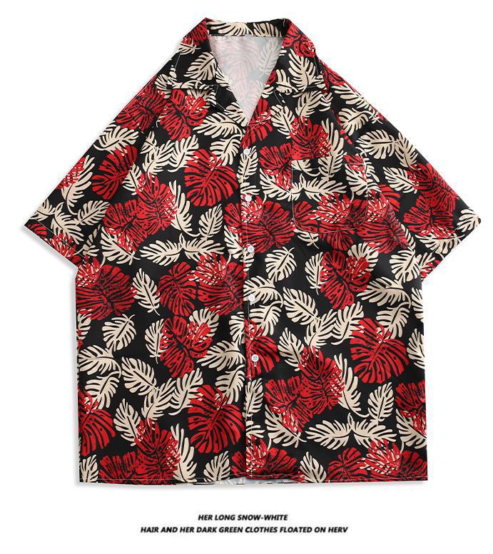 Now Available at Buy Center: Men's And Women's Retro Hong Kong Style Beach Printed Shirt Style D4001