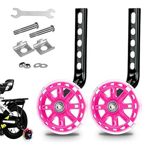 Fresh Arrivals at Buy Center: Children Creative Glow Auxiliary Bicycle Wheel Pink 12to20 Universal Bracket