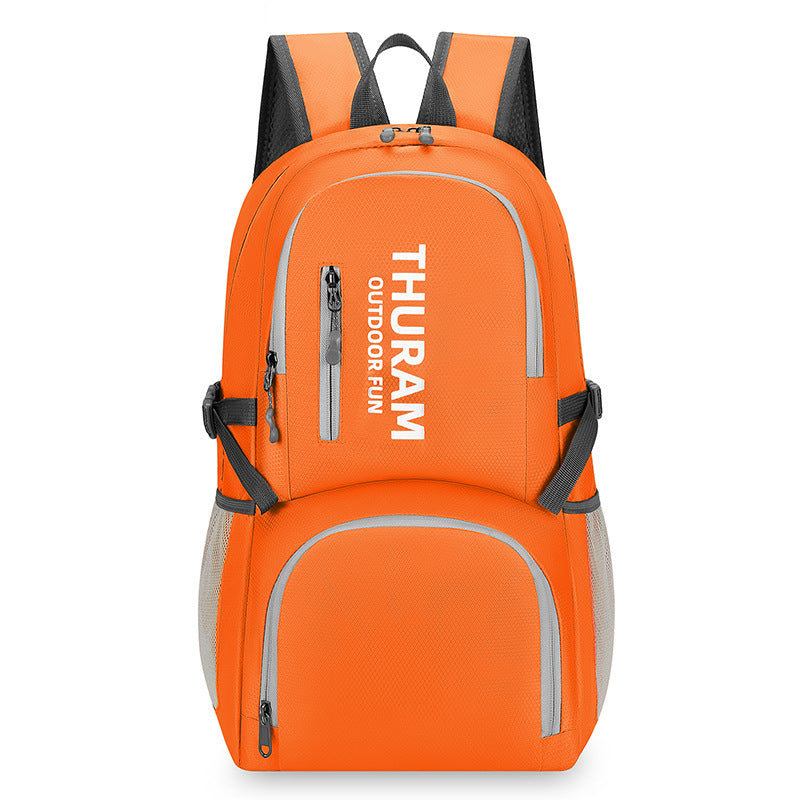 Just Arrived at Buy Center: Outdoor Portable Folding Shoulder Travel Storage Large Capacity Sport Climbing Hiking Bag Orange 20to35L