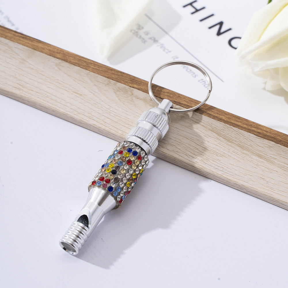 Fresh Arrivals at Buy Center: Training Whistle Keychain Portable Belt Colorful Crystals