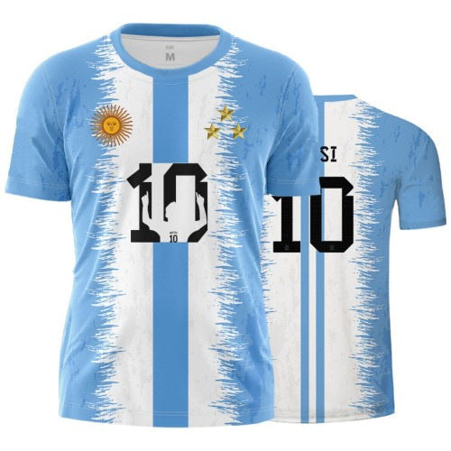 Just Arrived at Buy Center: World Cup European Cup Soccer Uniform 3D Printed Short Sleeve Jersey Argentina 1