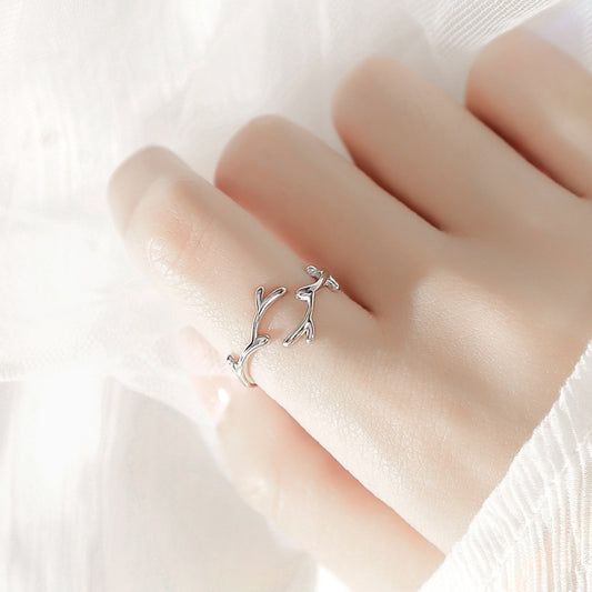 New Antlers Ring Female Special-interest Design Ins Simple