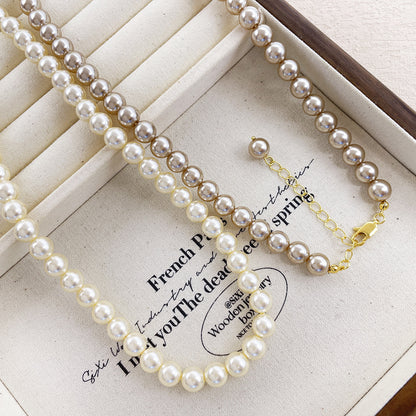 New French Vintage Pearl Necklace Fashion