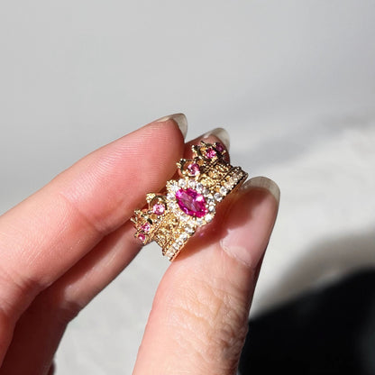 Fresh Arrivals at Buy Center: Lace Crown Ring Female Fashion Exquisite