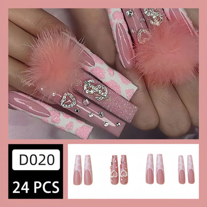 Fresh Arrivals at Buy Center: Cotton Candy Ball Diamond Wear Ballet Armor Gentle Girl Fake Nails