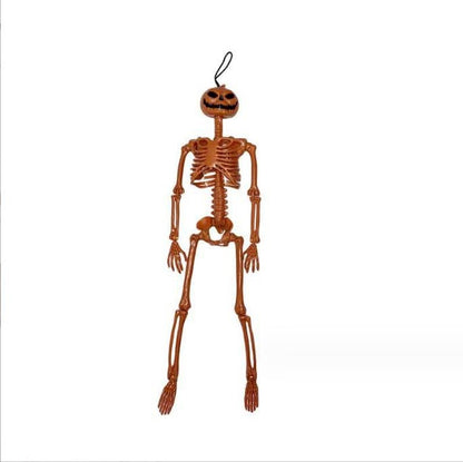 Newly Released at Buy Center: Halloween Simulation 40CM Skeleton Pendant Stand-able Movable Joint 40CM Pumpkin Head Skeleton 40x10x5