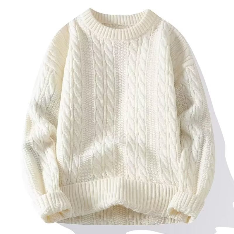 Men's Extra Thick Warm Pullover Round Neck Sweater