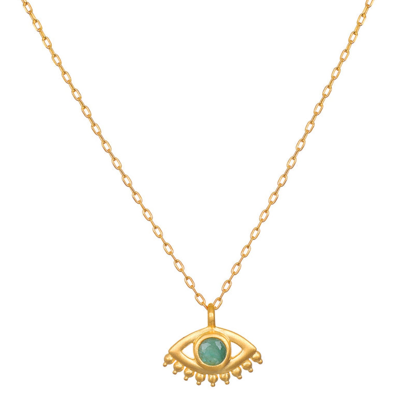 Newly Arrived at Buy Center: Simple Color Palm Eye Pendant Necklace Green Eyes