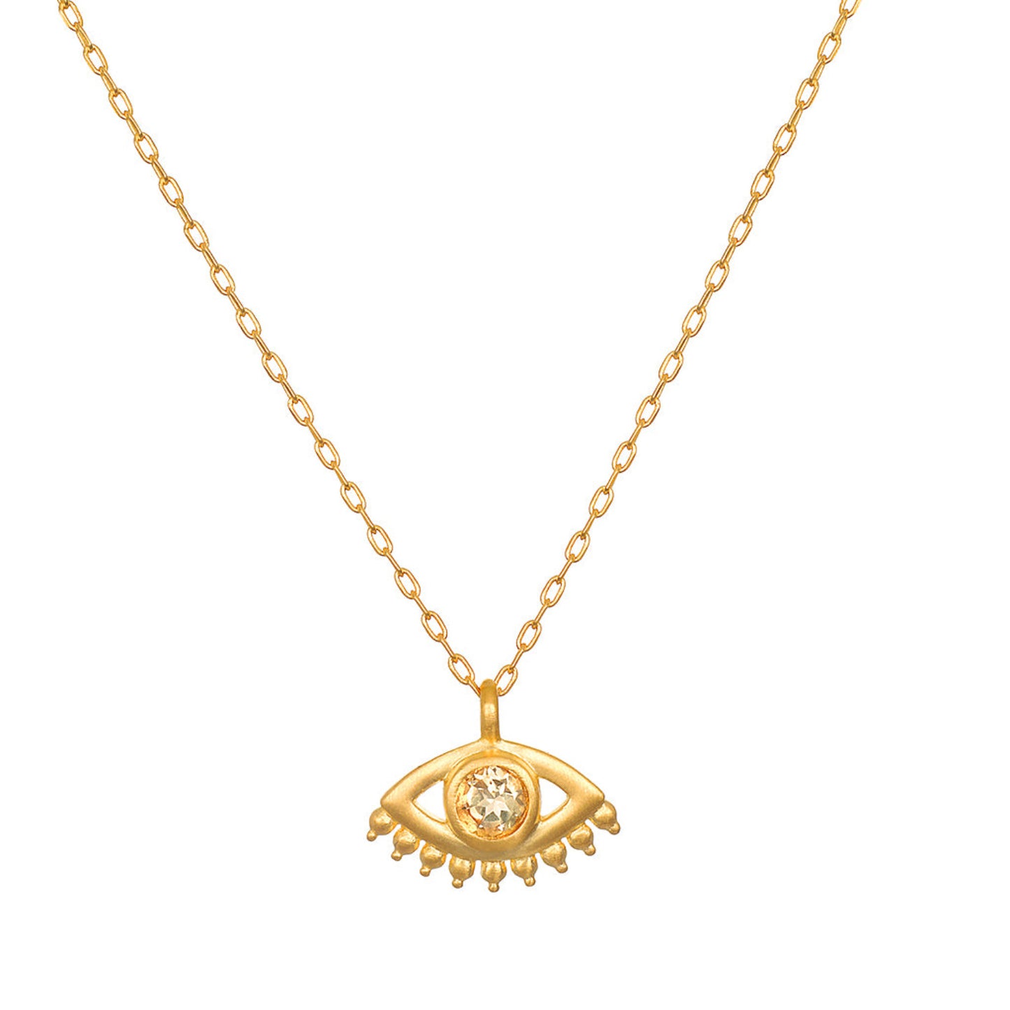 Newly Arrived at Buy Center: Simple Color Palm Eye Pendant Necklace Yellow Eyes