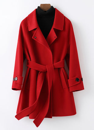 Fashion Personality Reversible Cashmere Coat Women