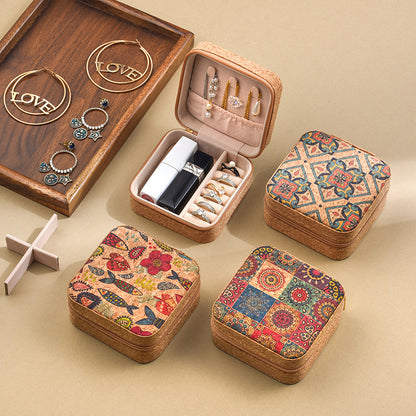 Now Available at Buy Center: Original Advanced Cork Jewelry Box Portable Travel Earring Ring Necklace Storage Box