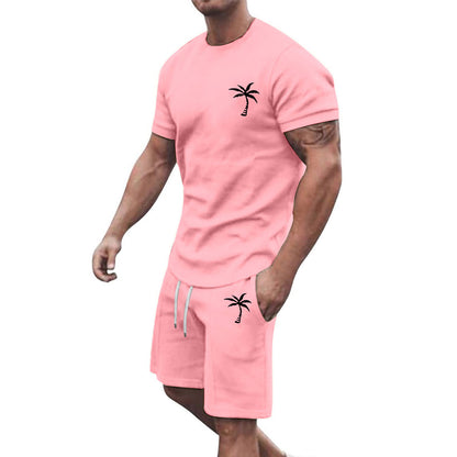 Fresh on the Scene at Buy Center: Short-sleeved Shorts Sports And Leisure Suit Pink