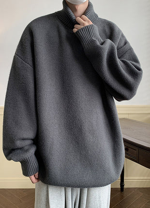 Solid Color Loose Pullover Inner Wear Sweater