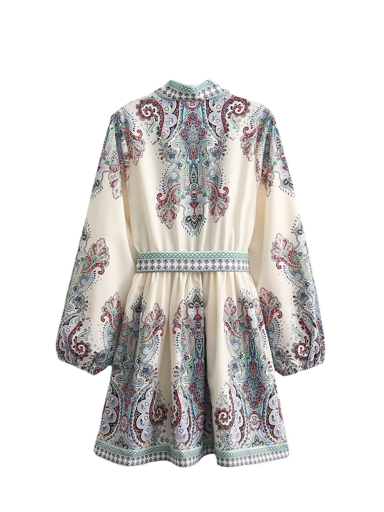 Just Arrived at Buy Center: Foreign Trade Cross-border Wholesale Long Sleeve Positioning Flower Dress