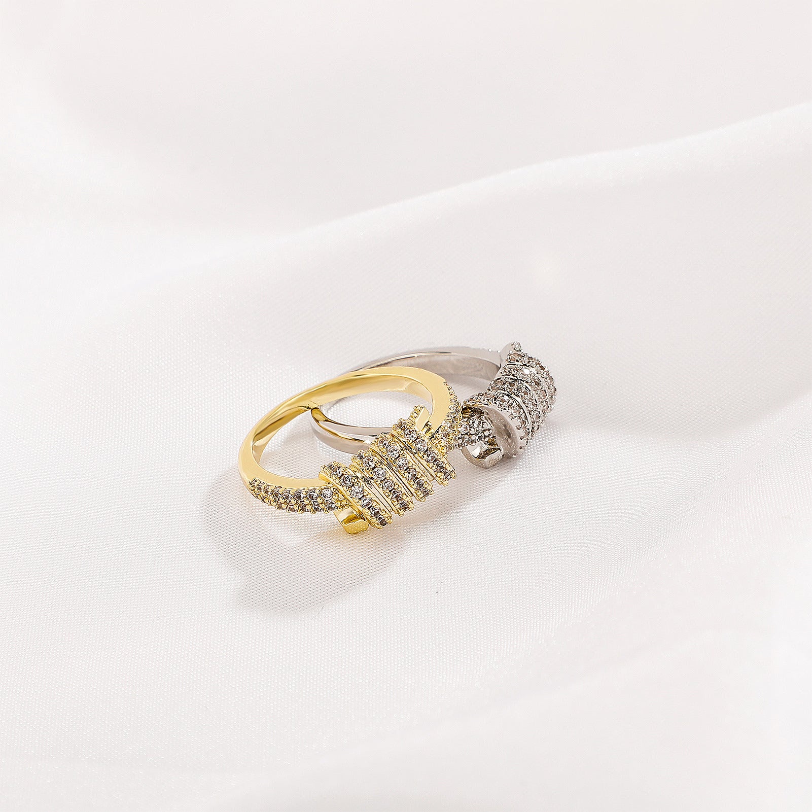 Now Available at Buy Center: Wire Bends And Hitches Personality European Hip Hop Zircon Ring