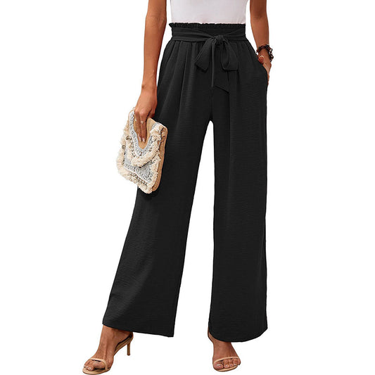 New Knotted Commuter Wide Leg Pants Casual