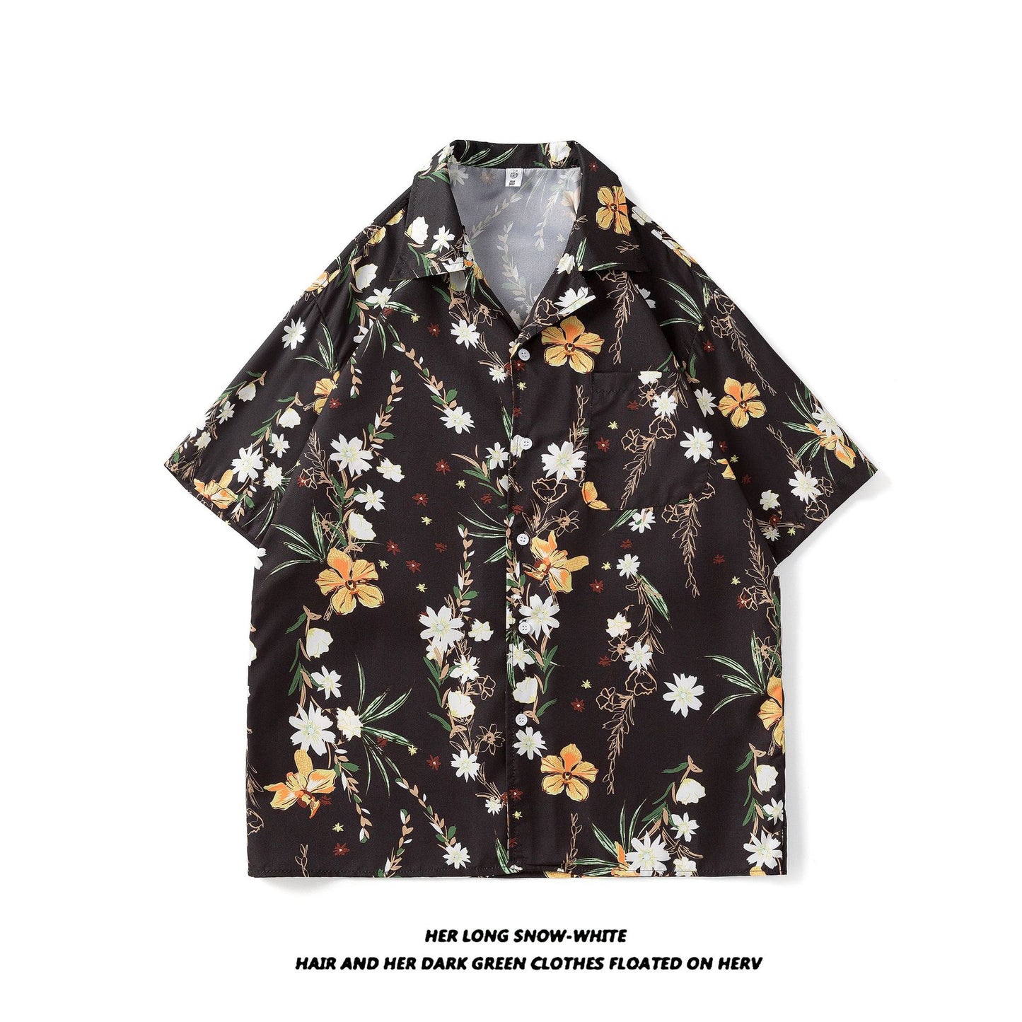 Now Available at Buy Center: Men's And Women's Retro Hong Kong Style Beach Printed Shirt