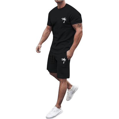 Fresh on the Scene at Buy Center: Short-sleeved Shorts Sports And Leisure Suit Black