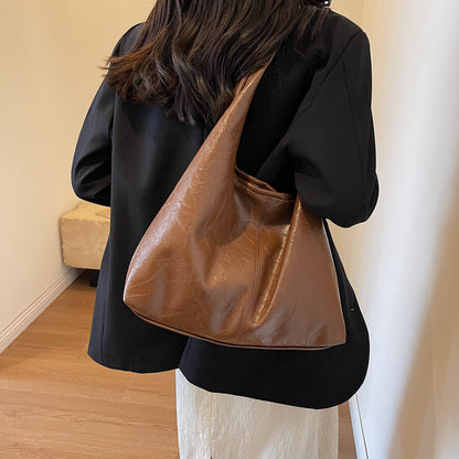 Trending Now at Buy Center: New All-match Soft Leather Shoulder Large Capacity Leisure Combination Tote Bag