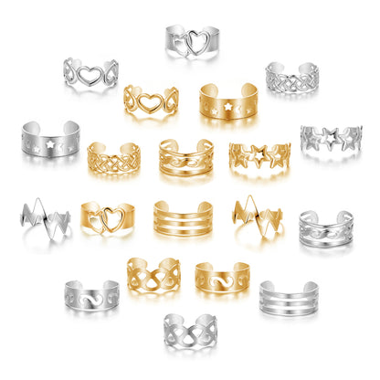 Now Available at Buy Center: Alloy Star Moon Toe Ring 10-piece Set