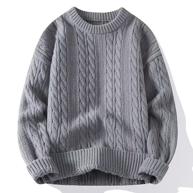 Men's Extra Thick Warm Pullover Round Neck Sweater