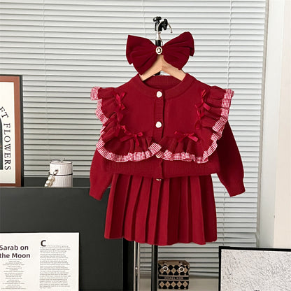 Just Arrived at Buy Center: Internet Celebrity Ruffled Bow Little Princess Suit