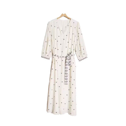 Fresh Arrivals at Buy Center: Bohemian FREE National Style Cotton Embroidery Dress