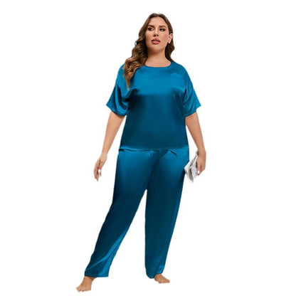 Fresh Arrivals at Buy Center: Ice Silk Pajamas Women's Summer Short-sleeved Trousers