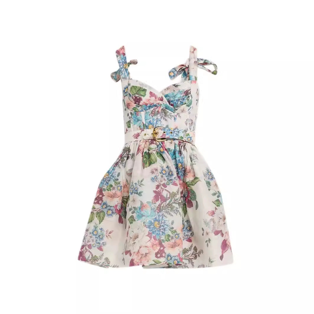 Hot New Items at Buy Center: Female French Tea Break Floral Strap Dress