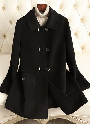 Chinese Style Traditional Mother's Woolen Coat For Women